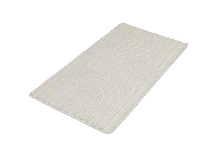 Badematte GOODPRODUCT Zen, Badvorleger, Badezimmer Teppich, Duschvorleger , beige (creme), H:10mm, Polyester, Badematten, Badematte, Uni Farben, Hoch-Tief-Effekt, modernes Muster, Zen