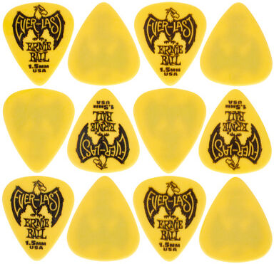 Ernie Ball Everlast Picks 1,50 mm Yellow Gelb