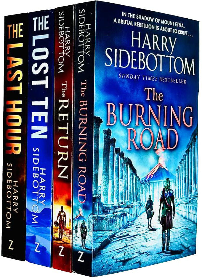 Zaffre Harry Sidebottom Collection 4 Books Set (The Burning Road, The Return, The Lost Ten, The Last Hour)