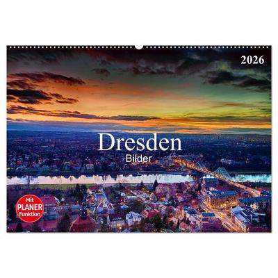 Dresden Bilder 2026 (Wandkalender 2026 DIN A2 quer), CALVENDO Monatskalender