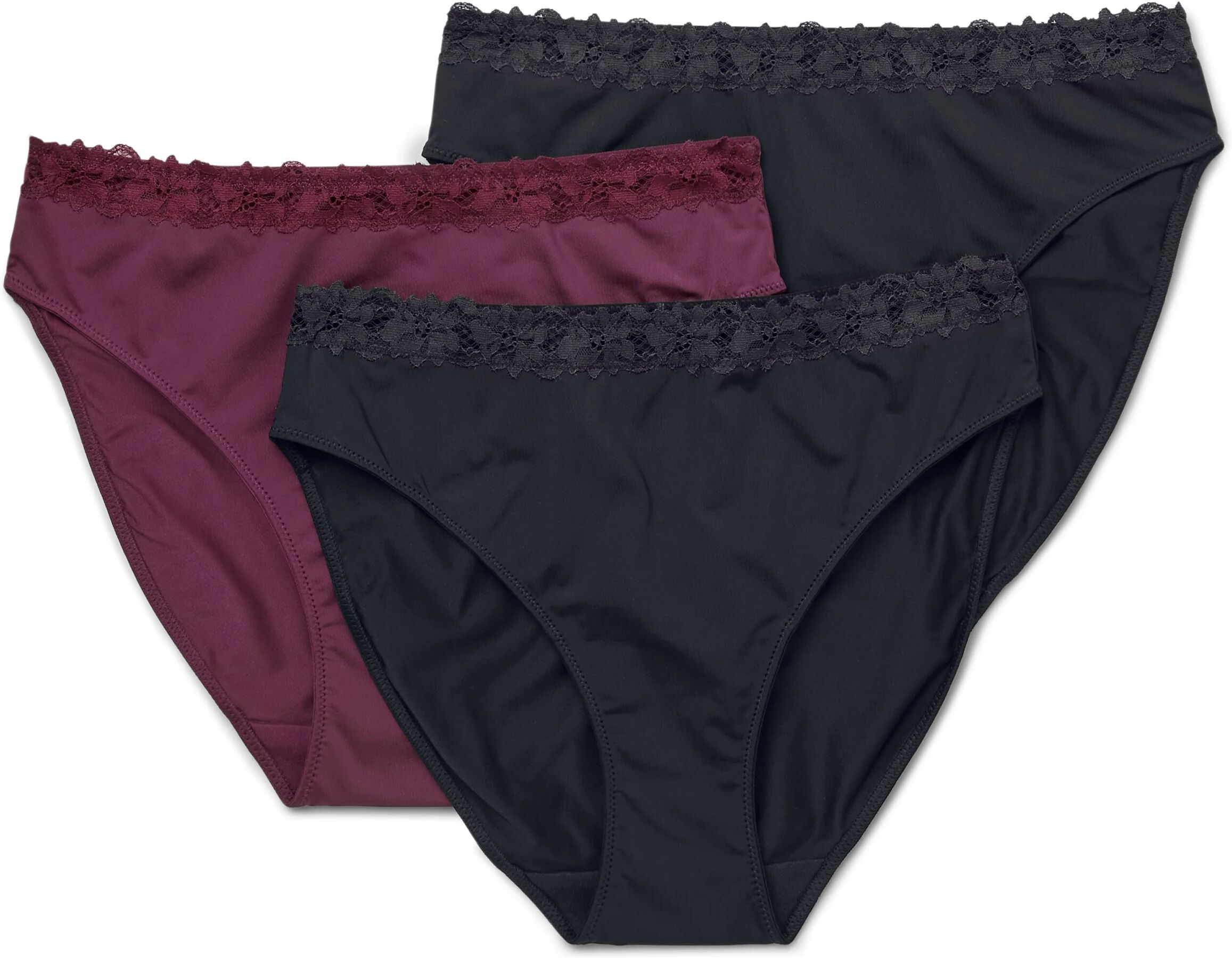 Tchibo - 3 Slips - Damen - Gr. S - schwarz