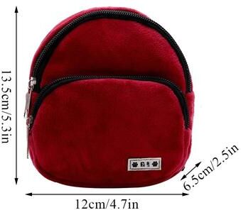 Friendly Fresh Finds Cute Turtle Shape Dog Bag Pet Backpack Large Capacity Soft Snack Bag Puppy School Bag Convenient Portable red