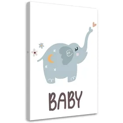 WANDBILD elefant für kinder boho