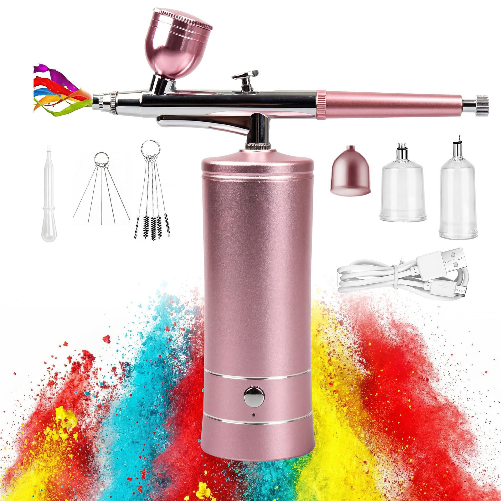 Selius Draadloze Airbrush-set, Oplaadbaar en Draagbaar Airbrushpistool