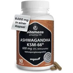 ASHWAGANDHA KSM-66 600mg Extrakt hochdos.veg.Kaps. 90 St