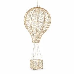 Luca Lighting LED Leuchtfigur Luftballon 65cm 150 LEDs Hängedekoration Weihnachtsdekoration Lichter Dekoration Figur Fenster Deko Gold Warmweiß