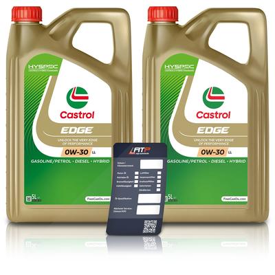 Castrol 2x 5 L EDGE 0W-30 LL + Ölwechsel-Anhänger [Hersteller-Nr. 15FEFC]