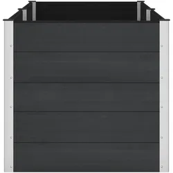 vidaXL, Hochbeet, Hochbeet Schwarz 250 x 100 x 91 cm WPC und Aluminium