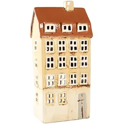 Det Gamle Apotek Lichthaus Keramikhaus Strandhütte beige, Ø 7,5 cm, Höhe 14 cm