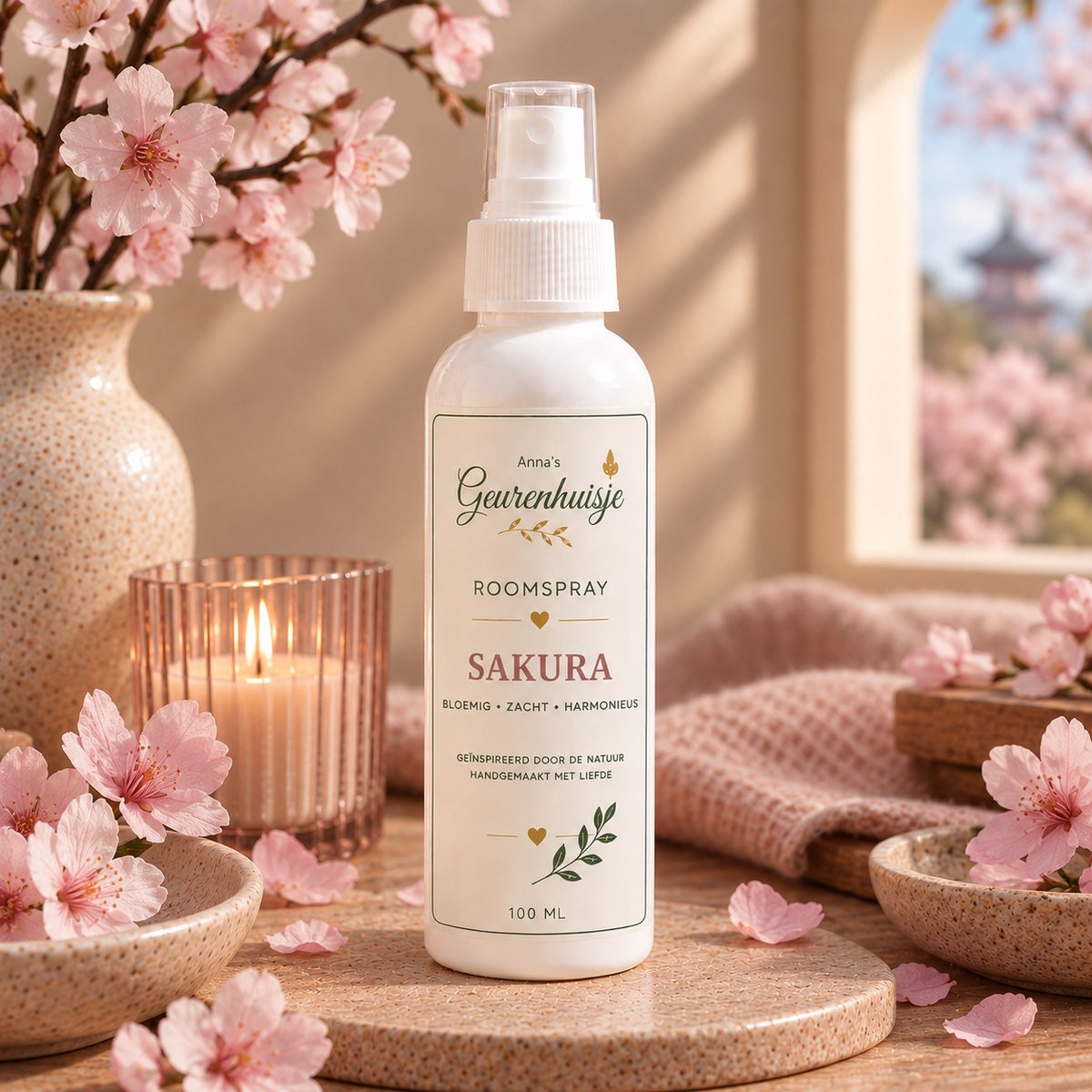 Anna's Geurenhuisje Roomspray Sakura Good Habits 100 ml