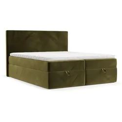 BOXBETT Velma 180/200 cm Olivgrün im Kronos Stoff