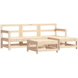 vidaXL 5-tlg. Garten-Lounge-Set Massivholz Kiefer