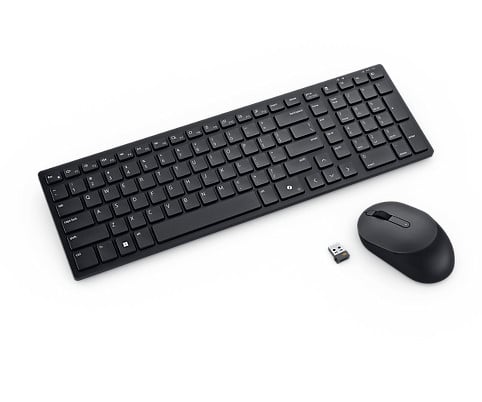 Dell Pro Compact Silent Keyboard en Muis KM555 Draadloos 2,4 GHz Bluetooth 5.1 AZERTY Zwart