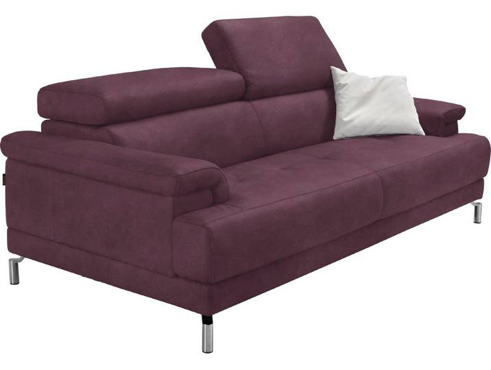 Egoitaliano 2,5-Sitzer Soul, Design und Sitzkomfort auf hohem Niveau, tolle Details, inkl. Kopfteilverstellung für noch mehr Komfort, Designfuß