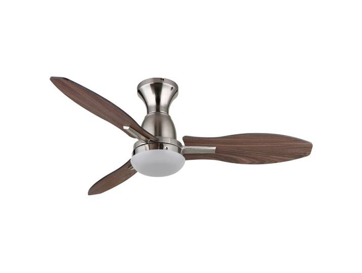 Deckenventilator Gale D:107cm Opal Nickelfarben Braun