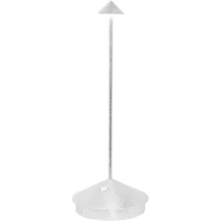 Pina Pro LED-Tischleuchte Blattsilber wiederaufladbar und dimmbar kabellos Zafferano 2200-2700-3000K