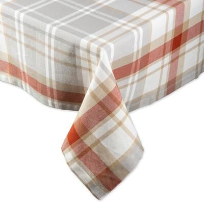 DII Cozy Picnic Plaid Tablecloth