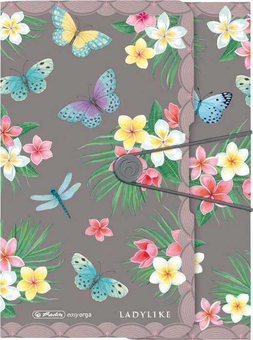 Herlitz Gummizugmappe PP A4 Ladylike Butrfl.