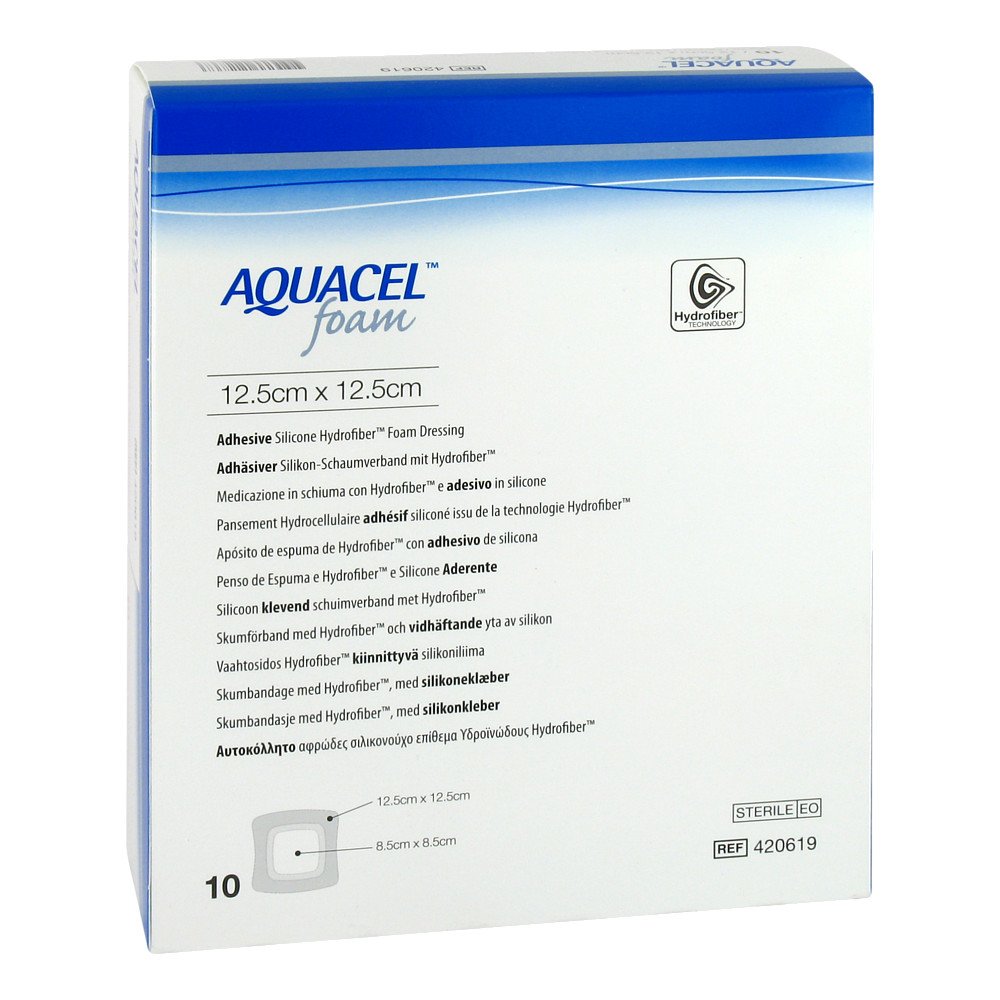 ConvaTec (Germany) GmbH Aquacel Foam adhäsiv 12,5x12,5 cm Verband 09060340