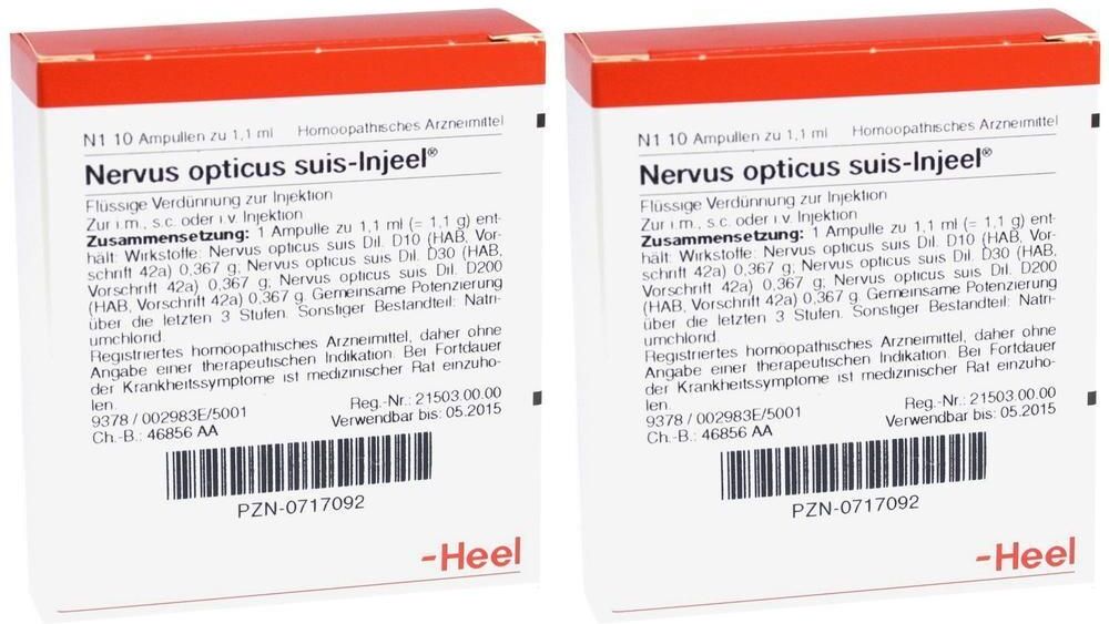 Heel Nervus Opticus suis Injeel Ampullen 2x 2x10 St
