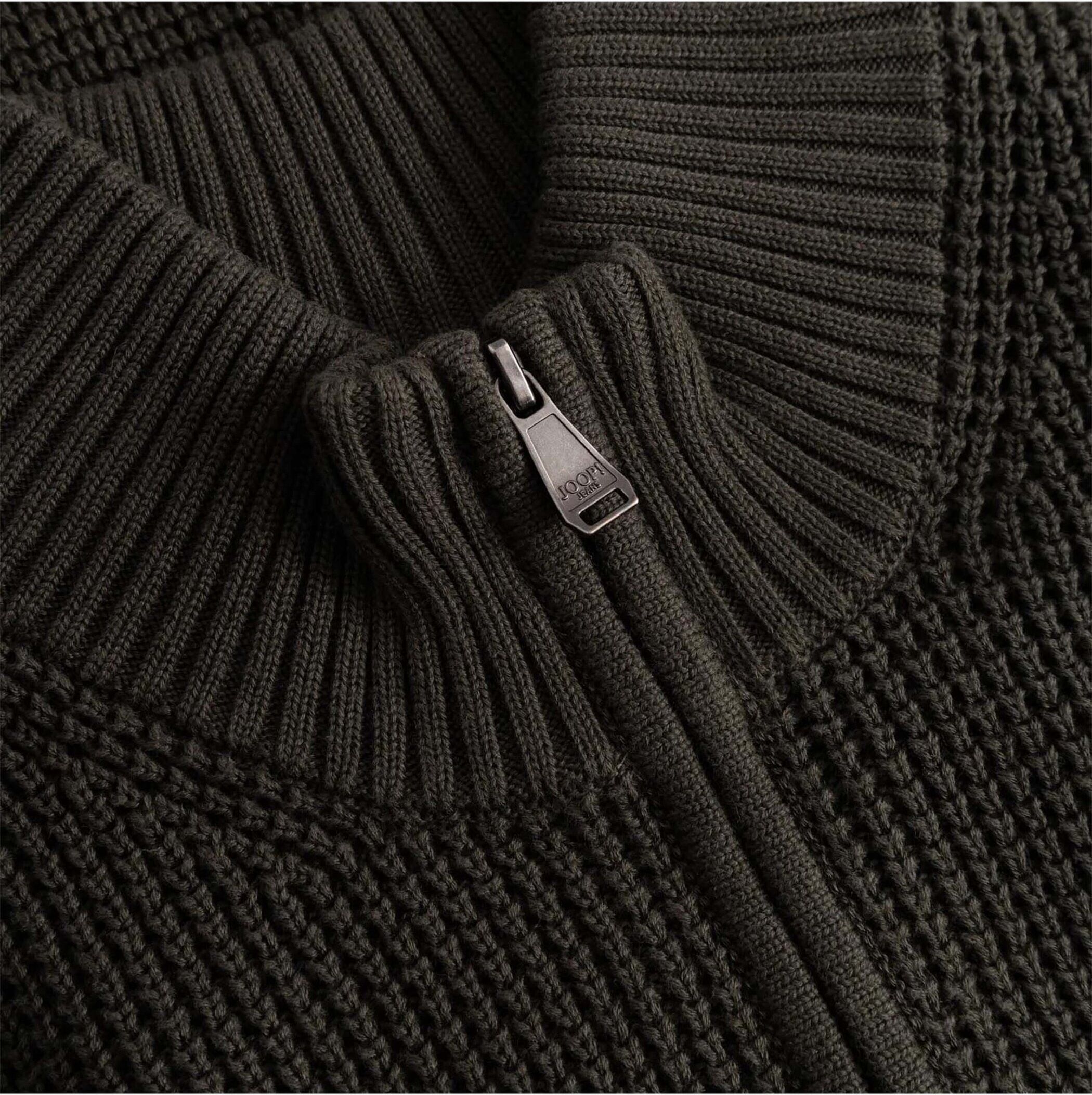 Sweater JOOP JEANS "Strickpullover JJK-02Honrio 1er Pack", Herren, Gr. L, grün (dunkelgrün), Obermaterial: 100% Baumwolle CO., Sweatshirts Sweater