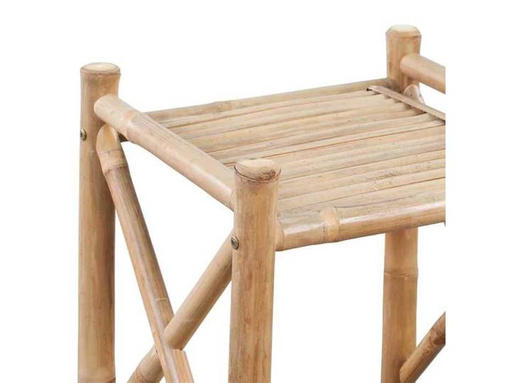 Étagère pour livres -Étagère à 4 niveaux carré bambou - design élégant - pour maison(67322）