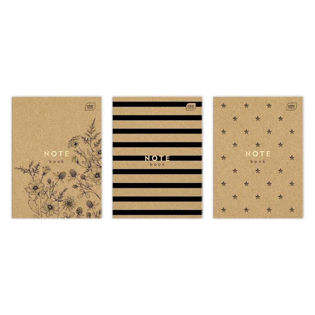 Interdruk Notizbuch A4/60K Raster HS Kraft (5 Stück) (A4, Kariert) (427140)