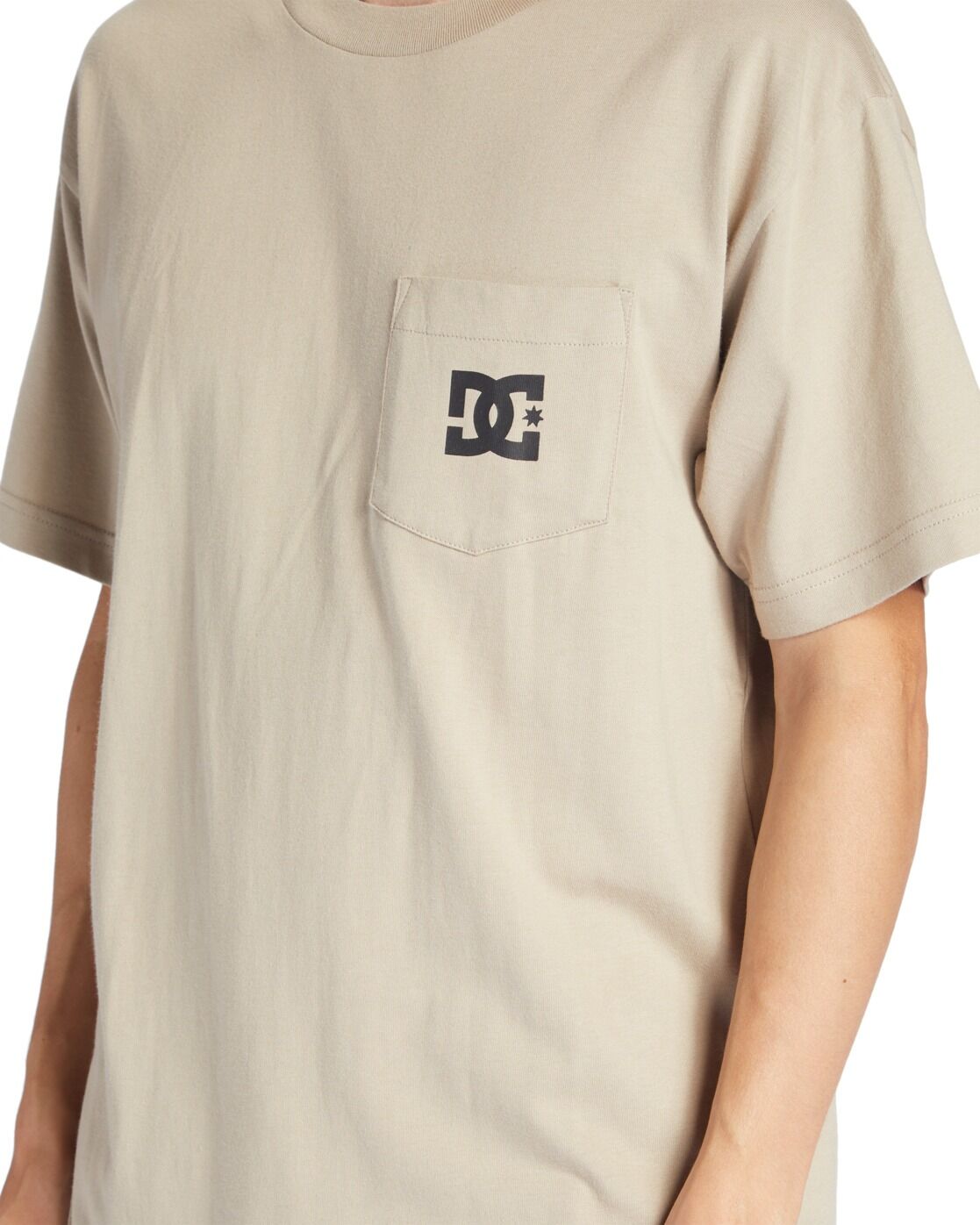 T-Shirt DC SHOES "DC Star", Herren, Gr. S, grau (plaza taupe), Obermaterial: 100% Baumwolle., Shirts T-Shirt plaza taupe S