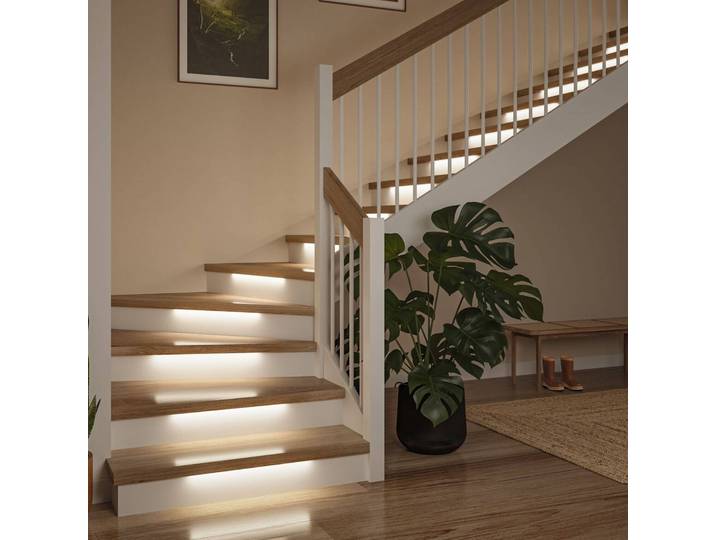 Paulmann LED-Strip-Erweiterung MaxLED Stair 3 x 50cm 2.700 K Stair, dimmbar, weiß / opal, für Flurbereich, Kupfer