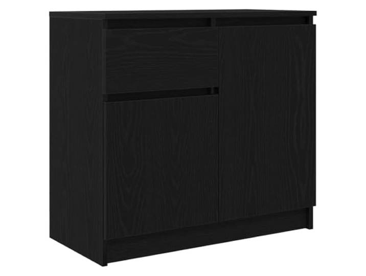 HKTMGDNG Sideboard mit Schublade Schwarz Eichen-Optik 71x35x65 cm Vielseitiger Beistellschrank für Flur und Esszimmer mit flexibler Montage, geräumiger Aufteilung und Kippschutz.