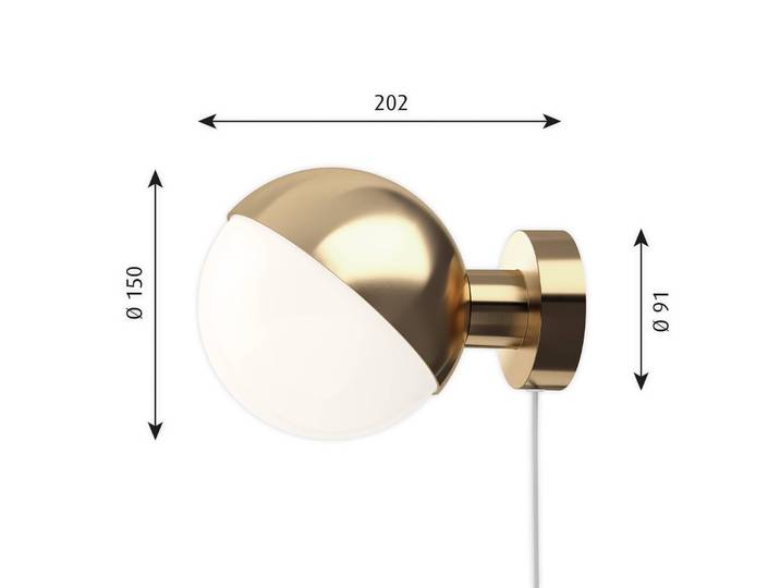 Design wandlamp VL Studio, messing / goud, Hal, Messing, Design, Wandlamp design