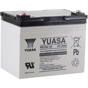 Yuasa AGM-Batterie REC36-12l, 12 V, 36 Ah, M5 Anschluss