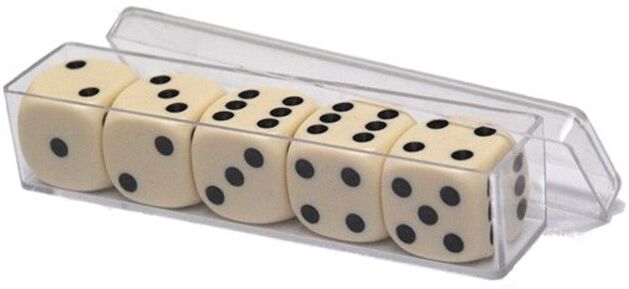 Boïte 5 Dés résine 16mm - Hot Games