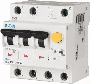Eaton FRBMM-B20/3/003-A FI/LS Aardlekschakelaar 20A 30mA Type A 3-polig LS-karakteristiek B