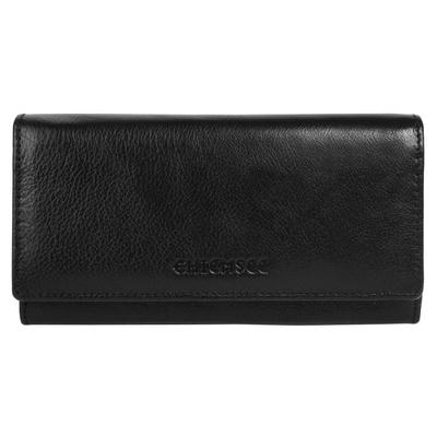 Geldbörse CHIEMSEE "CHIEMSEE Damen echt Leder", Damen, schwarz, Leder, leicht glänzend, unifarben, Kleinlederwaren, echt Leder