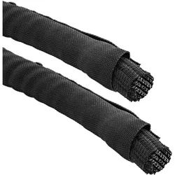 INLINE Kabelgeflechtschlauch Polyester, selbstverschließend, schwarz, 25mm, 1m