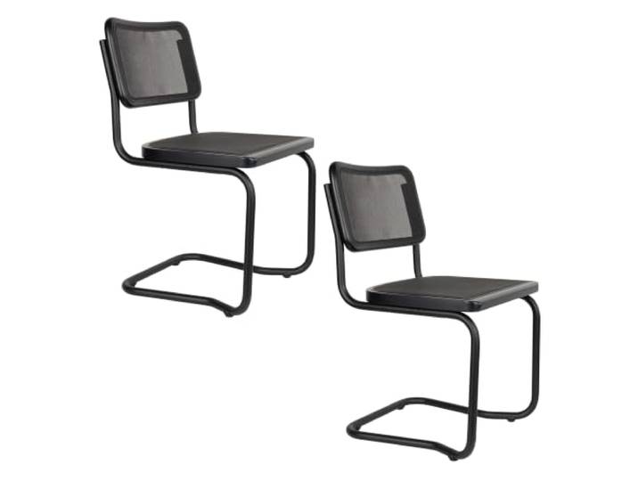 Dutch Bone Carree Esszimmerstuhl Schwarz - 2 er Set