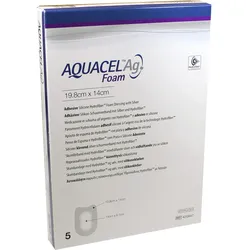 Aquacel Ag Foam Adhäsiv Ferse 19.8x14cm 5 ST