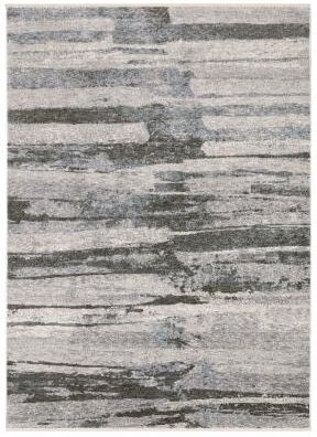 Style Haven Hendrix Abstract Shadow Stripes Grey/ Ivory Fringe Edge Area Rug