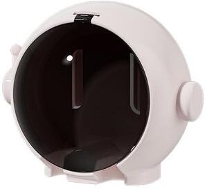 Everyday Crate Cartoon Wall Mounted Toothbrush Holder No Drill Bathroom Shelf Organizer With Drain Design pink