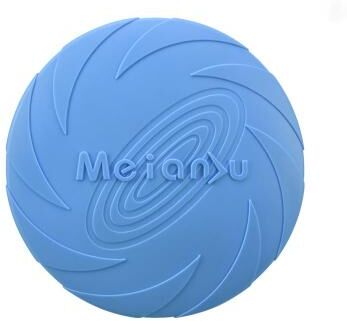 Friendly Fresh Finds Bite Resistant Flying Disc Toy For Dogs Interactive Training & Outdoor Play blue l