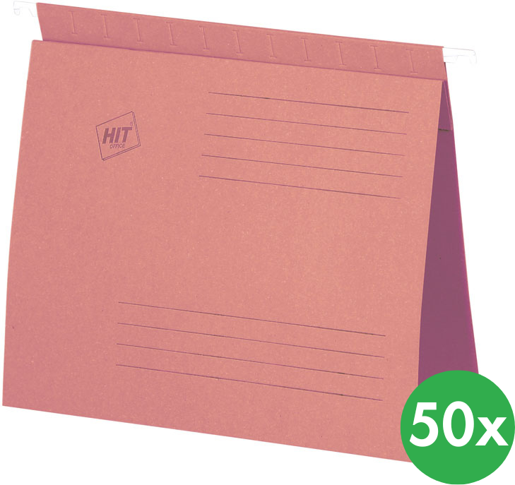HIT Office Hängemappen mit Schnellhefter A4, rosa, 50 Stk.