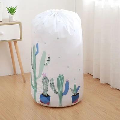 Large Waterproof Clothes Storage Bag Foldable Blanket Storage Organizer For Bedding, Pillows & Home Organization cactus
