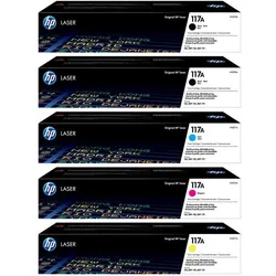 HP, Toner, 5x Original Toner 117A Set Color Laser 179 fwg fnw 178 nwg nw 150 nw a W2070A