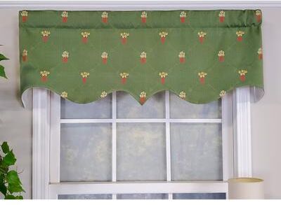 RLF Home Design Flower Pot Regal Window Valance Color Emerald Green