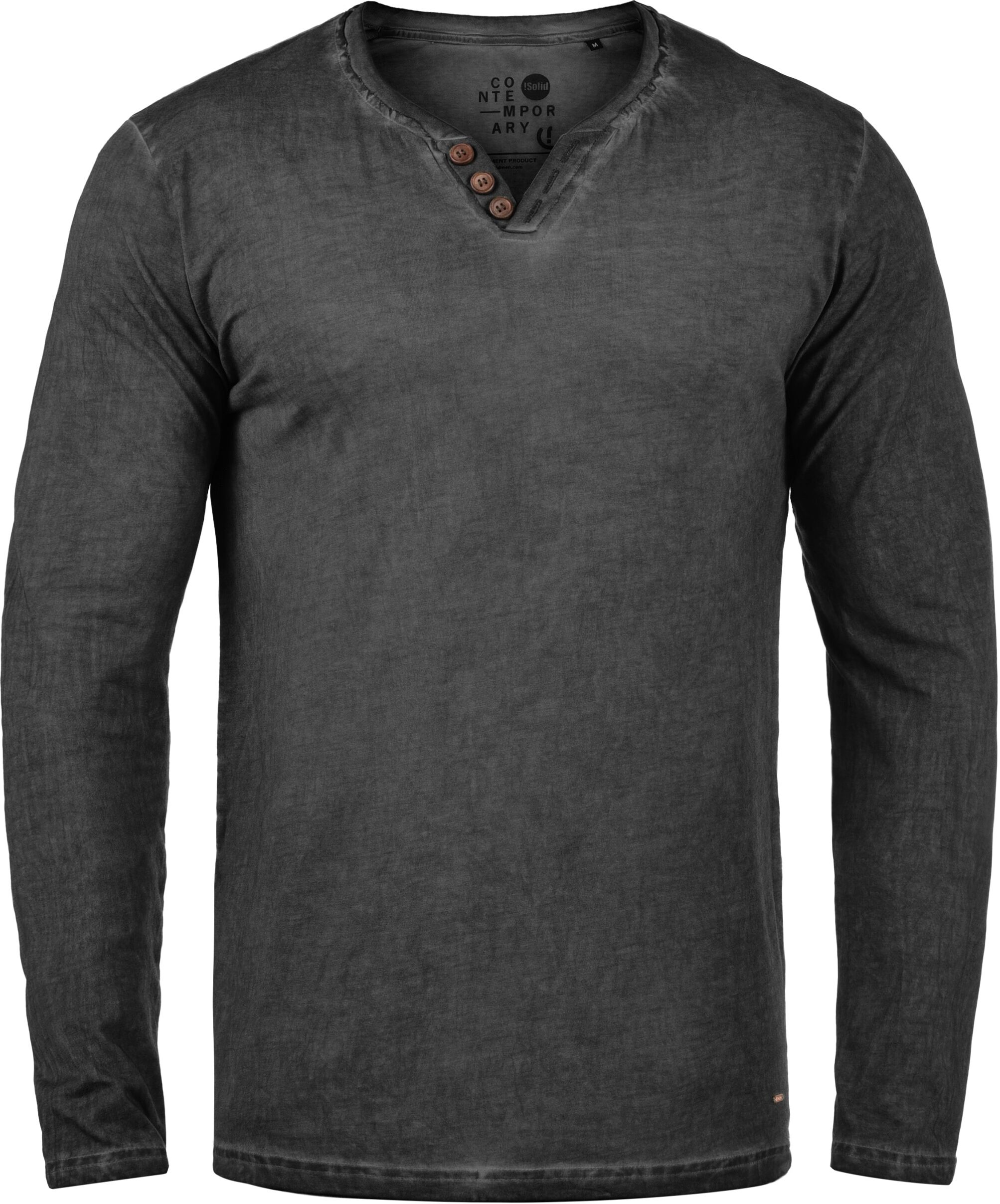 !solid V-Shirt SOLID "V-Shirt SDTinox", Herren, Gr. M, schwarz, Obermaterial: 100% Baumwolle CO., Shirts V-Shirt