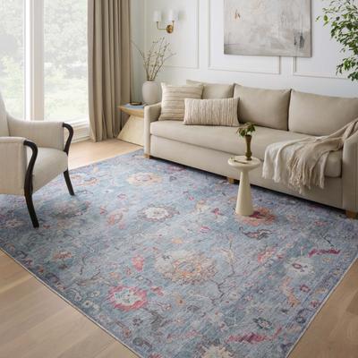 Alexander Home Ellie Shabby Chic Botanical Printed Area Rug