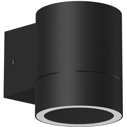 ledscom.de Wandleuchte BIDO für außen, Aluminium schwarz matt Downlight + LED Lampe warmweiß 3-Stufen Dimmen 541lm