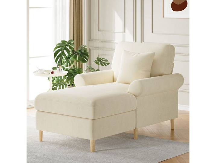 Fauteuils inclinables rembourrés canapés-lits pliants fauteuils adaptés à la lecture poufs pour salons et chambres velours beige