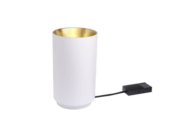 DCW éditions - Lampe à poser Tobo - Blanc - Laiton - Designer DCW éditions